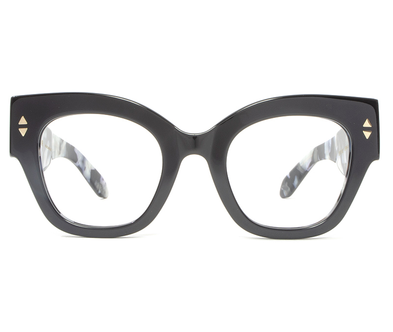 Alexis Amor Stevie frames in Gloss Piano Black + Marble