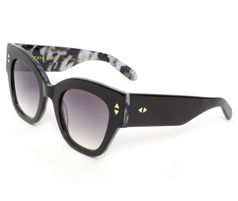 Alexis Amor Stevie sunglasses in Gloss Piano Black + Marble