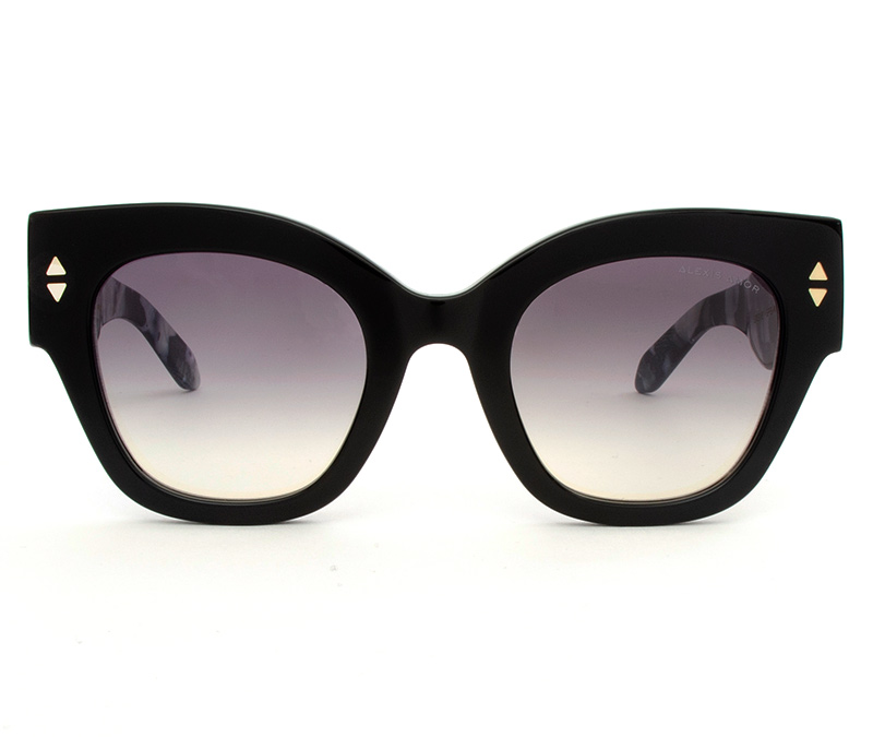 Alexis Amor Stevie sunglasses in Gloss Piano Black + Marble