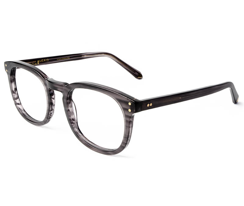 Alexis Amor Syd frames in Matte Grey Stripe