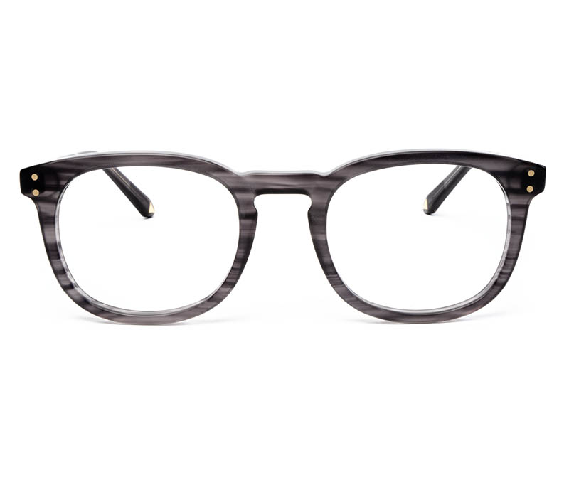 Alexis Amor Syd frames in Matte Grey Stripe