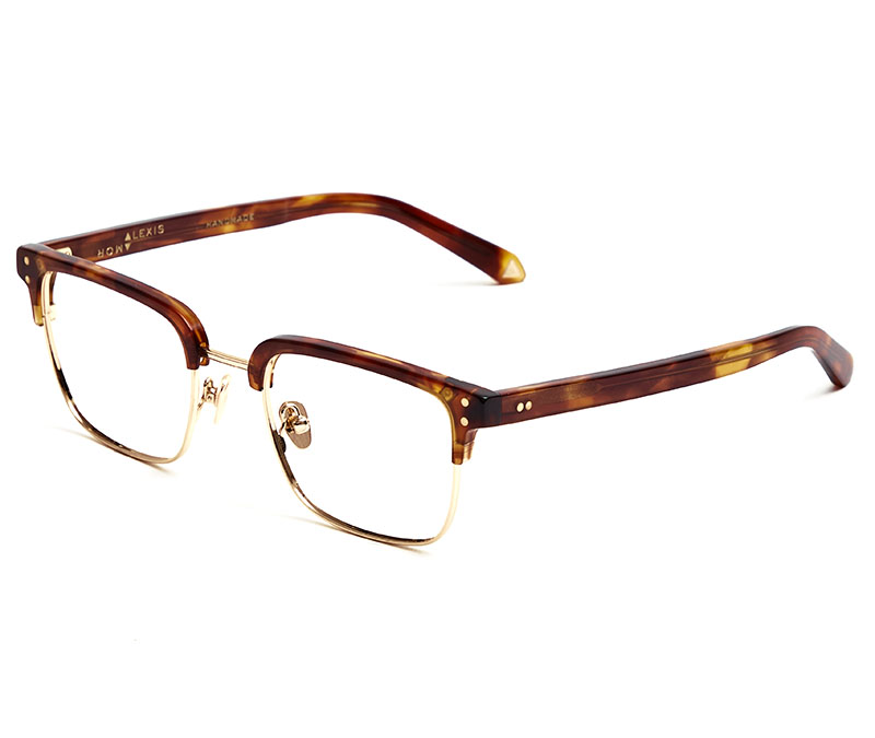 Alexis Amor Teddy frames in Mirror Gold Super Luxe Havana