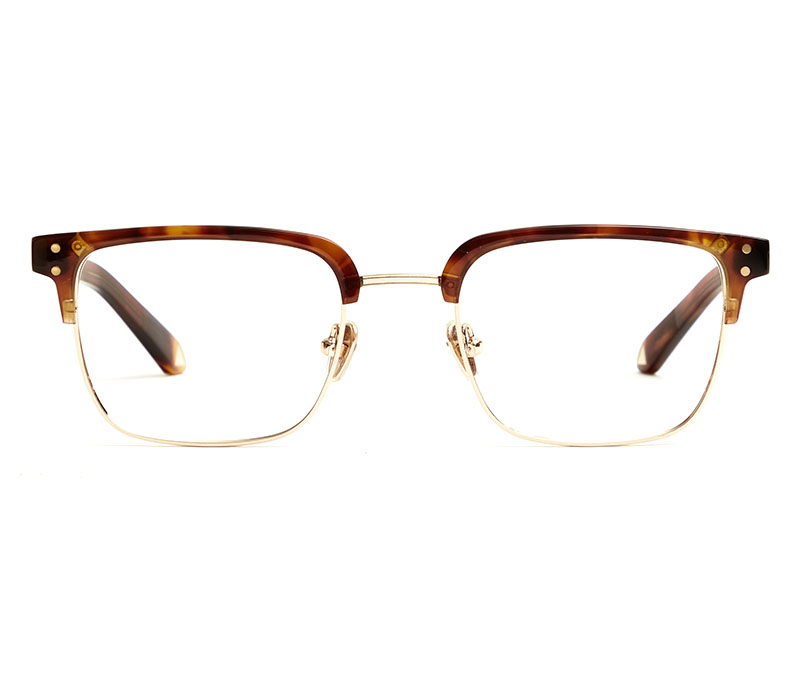 Alexis Amor Teddy frames in Mirror Gold Super Luxe Havana