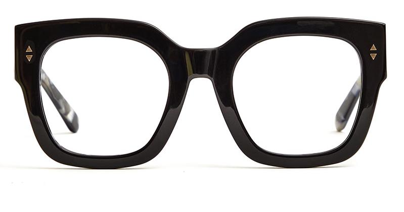Alexis Amor The Rae frames in Gloss Piano Black + Marble