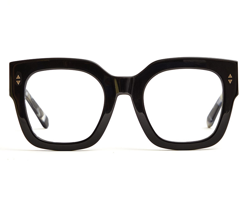 Alexis Amor The Rae frames in Gloss Piano Black + Marble