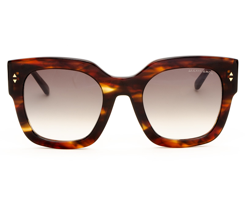 Alexis Amor The Rae sunglasses in Caramel Havana Stripe