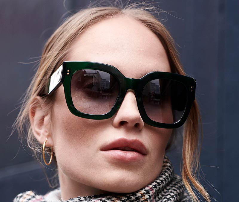 Alexis Amor The Rae sunglasses in Deepest Darkest Emerald