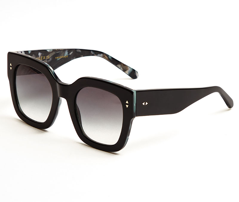Alexis Amor The Rae sunglasses in Gloss Piano Black + Marble