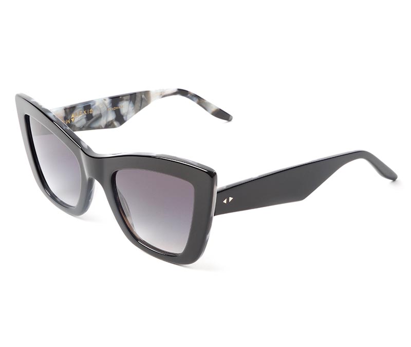 Alexis Amor Valentine sunglasses in Gloss Piano Black Marble