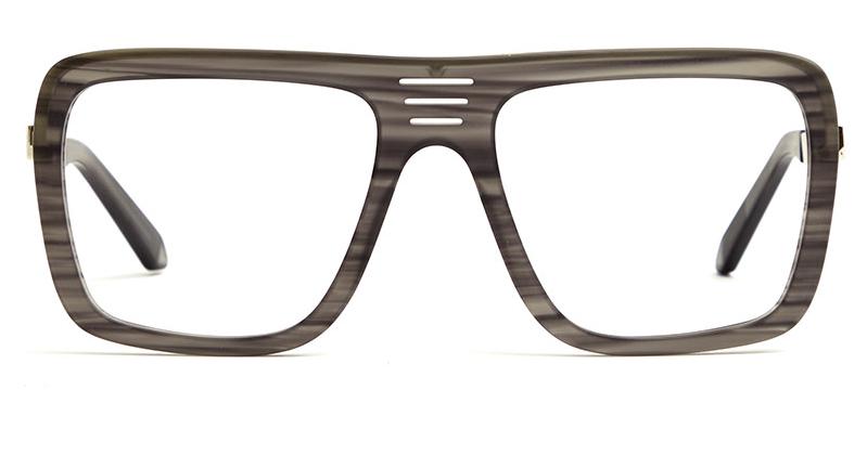 Alexis Amor Vito frames in Mirror Silver Matte Grey Stripe