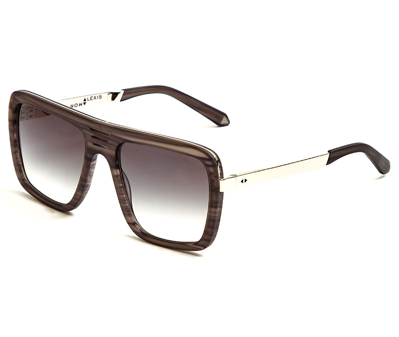 Alexis Amor Vito sunglasses in Mirror Silver Matte Grey Stripe