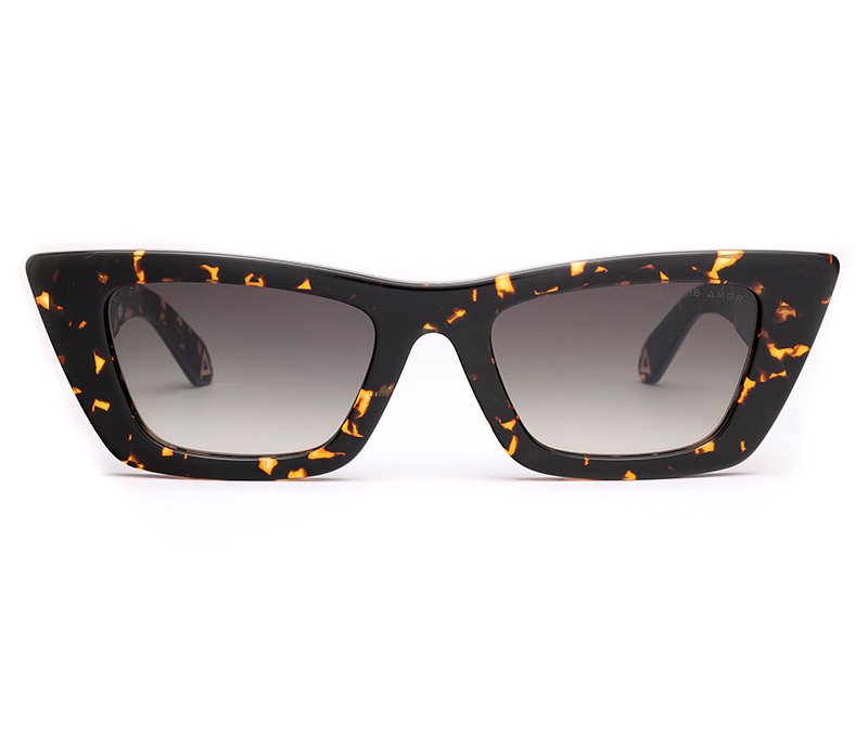 Amor Optical Vivi sunglasses in Darkest Amber Fleck