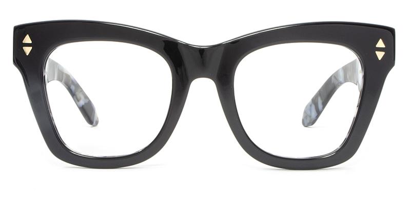 Alexis Amor Willa frames in Gloss Piano Black + Marble