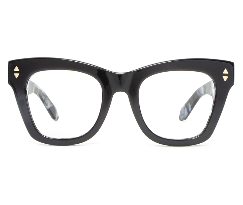 Alexis Amor Willa frames in Gloss Piano Black + Marble