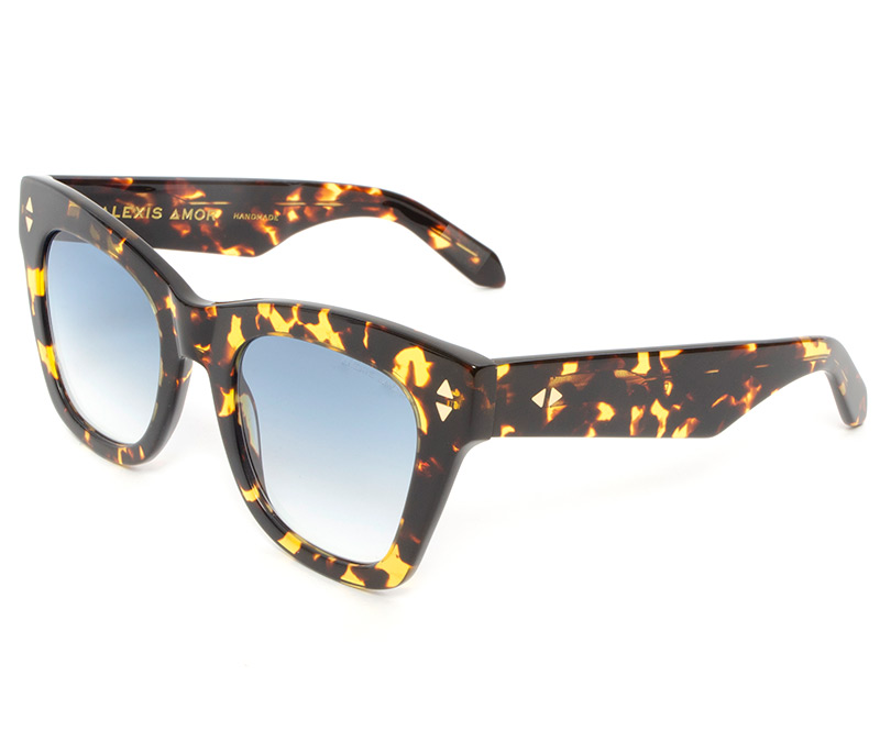 Alexis Amor Willa sunglasses in Deepest Amber Fleck