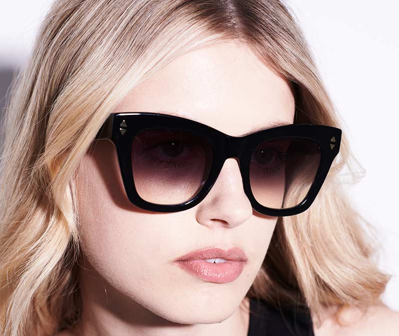 Alexis Amor Willa sunglasses in Gloss Piano Black + Marble