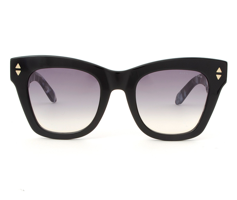 Alexis Amor Willa sunglasses in Gloss Piano Black + Marble